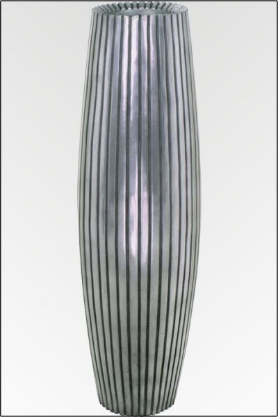 Perugia Vase; ca.80 cm; rund 25cm; alu schwarz