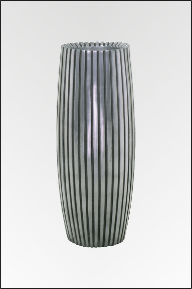 Perugia Vase; ca.80 cm; rund 25cm; alu schwarz