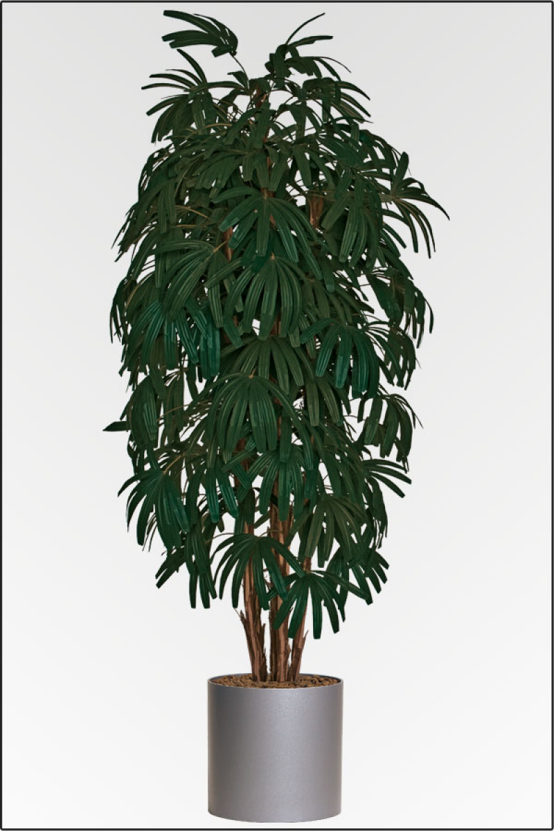 Rhapis Palme, kuenstliche Palme mit Naturstamm ca.120 cm