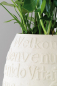 Mobile Preview: Benvenuto Vase mit Gravur, Polystone Serie in verschiedenen Sprachen 