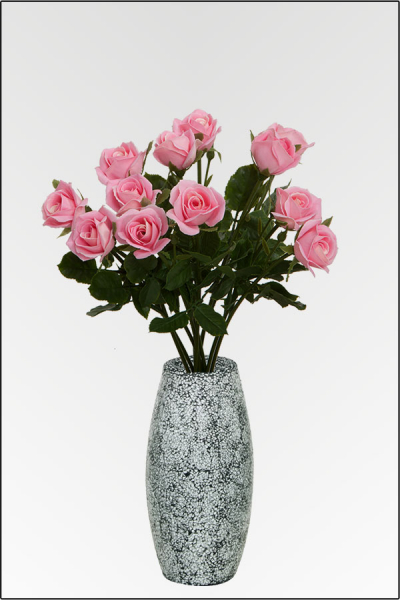 Blumenstrauss Rosen ca. 60 cm rosa aus Kunststoff