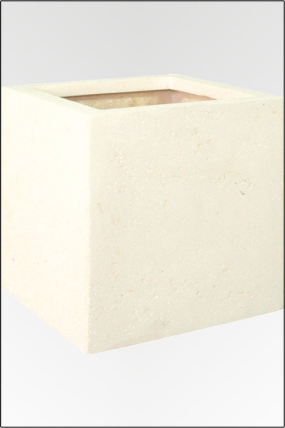 Alba Quadrat 30x30x30 cm Polystone Serie, creme
