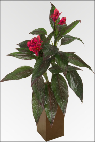 Canna künstlich ca. 180 cm mit roten Blüten