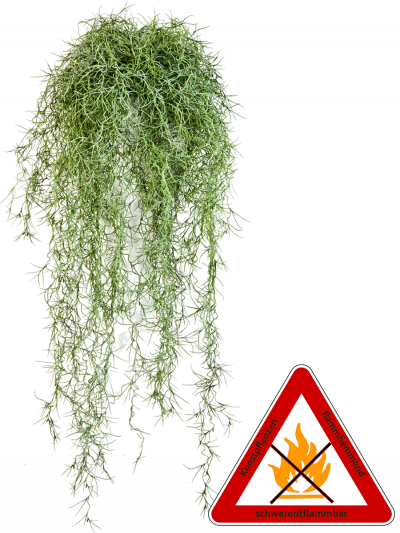 Langhaar Bartflechte künstlich ca. 80 cm permanent schwerentflammbar