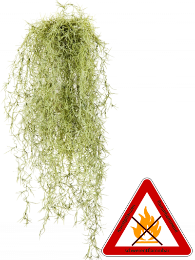 Langhaar Bartflechte künstlich ca. 80 cm permanent schwerentflammbar