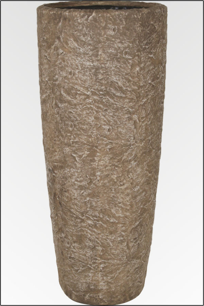 Modena Vase, ca. 100 cm, Granit/braun.