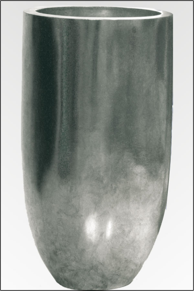 Palermo Elegance, Vase Durchmesser 50 x 90 cm in Blattsilber