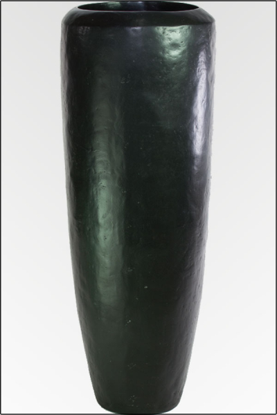 Salerno Vase schwarz/metall, 31 x 100 cm.