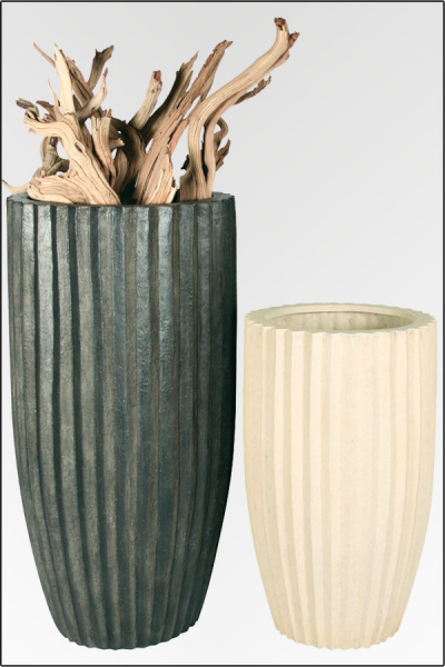 Siena Vase ca. 100 cm schwarz/anthrazit
