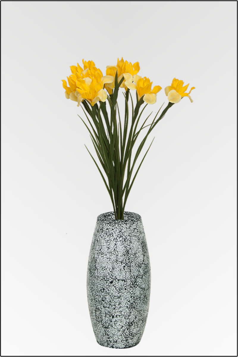 Blumenstrauss Iris ca. 60 cm gelb aus Kunststoff