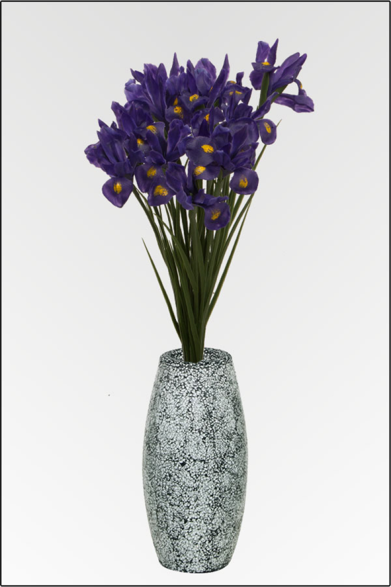 Blumenstrauss Iris ca. 60 cm blau aus Kunststoff
