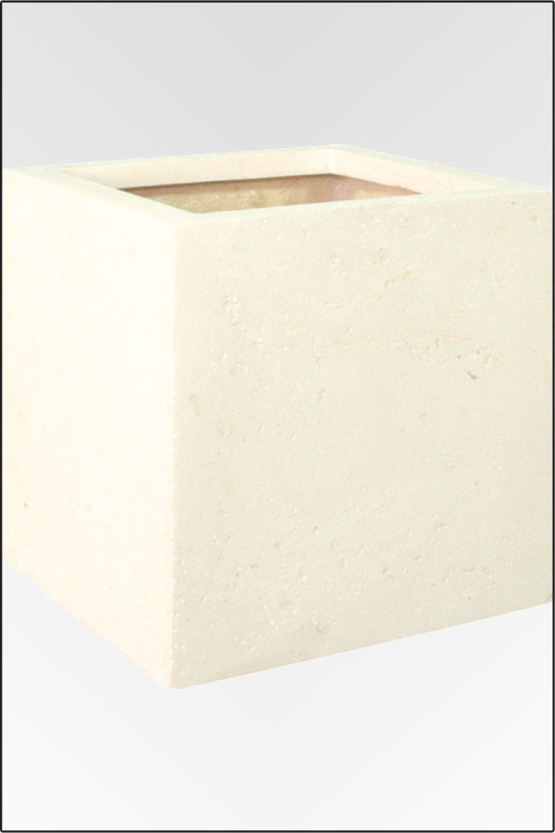 Alba Quadrat 30x30x30 cm Polystone Serie, creme