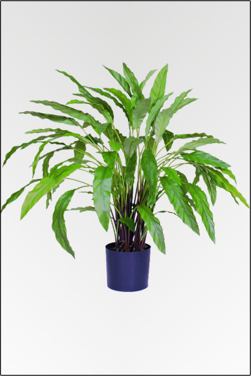 Calathea kuenstliche Topfpflanze, ca. 85 cm, mit 77 Blatt