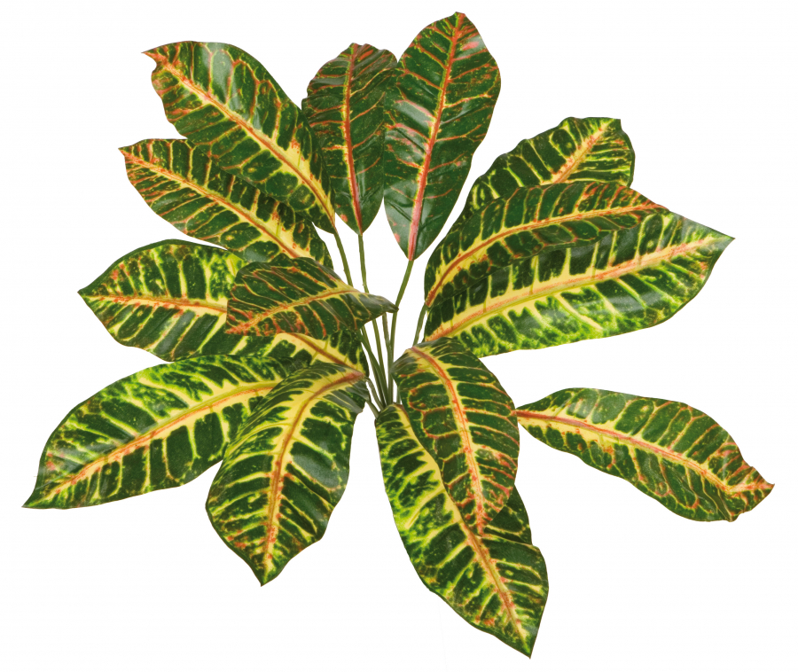Croton, kuenstliche Zimmerpflanze ca. 40 cm mit 14 Blatt