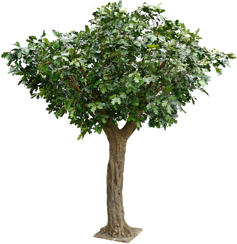 Eichen Baum künstlich ca.350 cm, permanent schwerentflammbar.