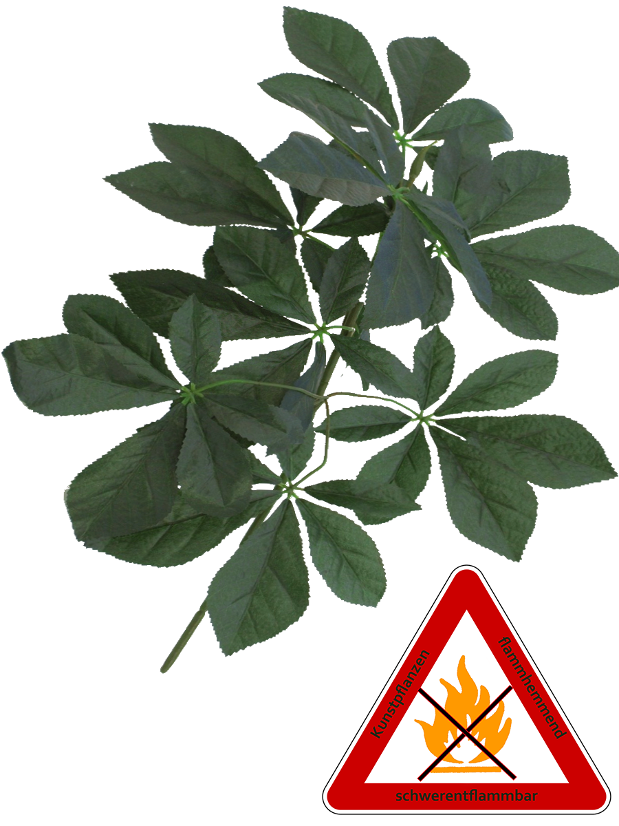 Kastanien Zweig künstlich ca.70 cm, permanent schwerentflammbar