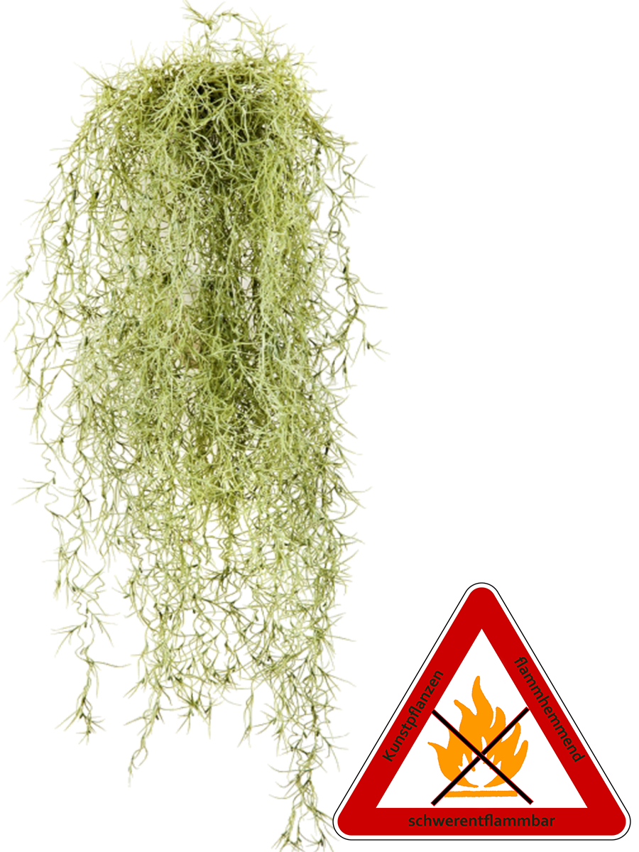 Langhaar Bartflechte künstlich ca. 80 cm permanent schwerentflammbar