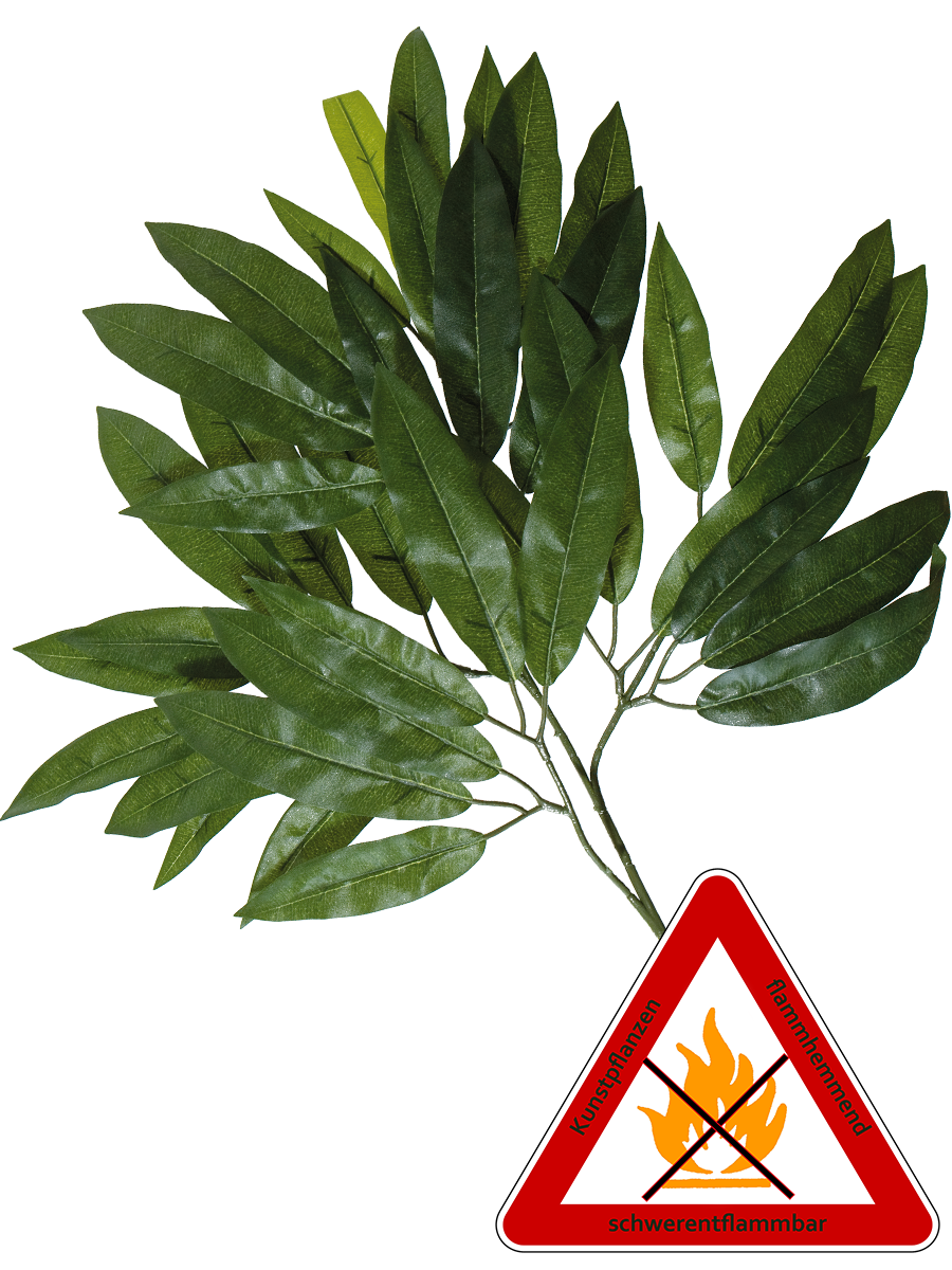 Mango Zweig künstlich ca.60 cm, permanent schwerentflammbar