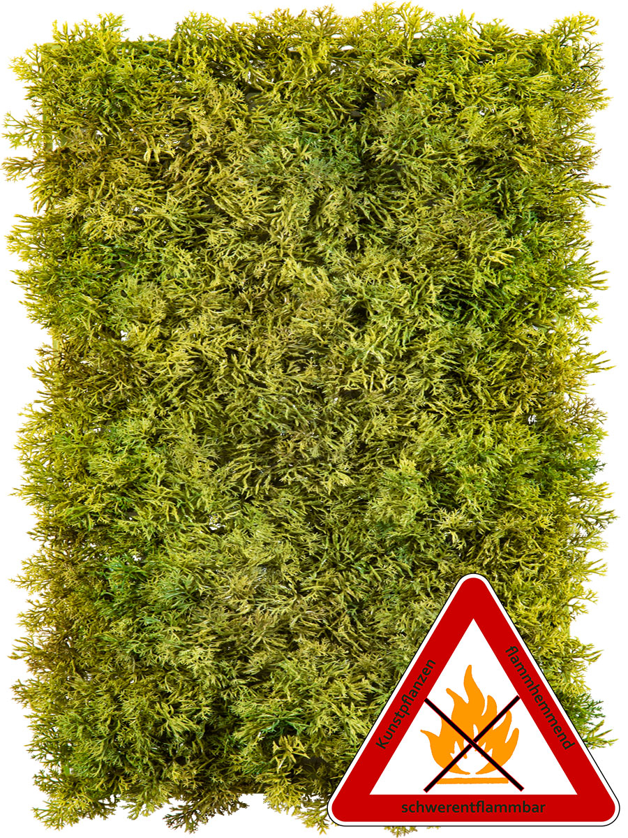 Moos Matte künstlich ca. 25x50 cm, permanent schwerentflammbar.
