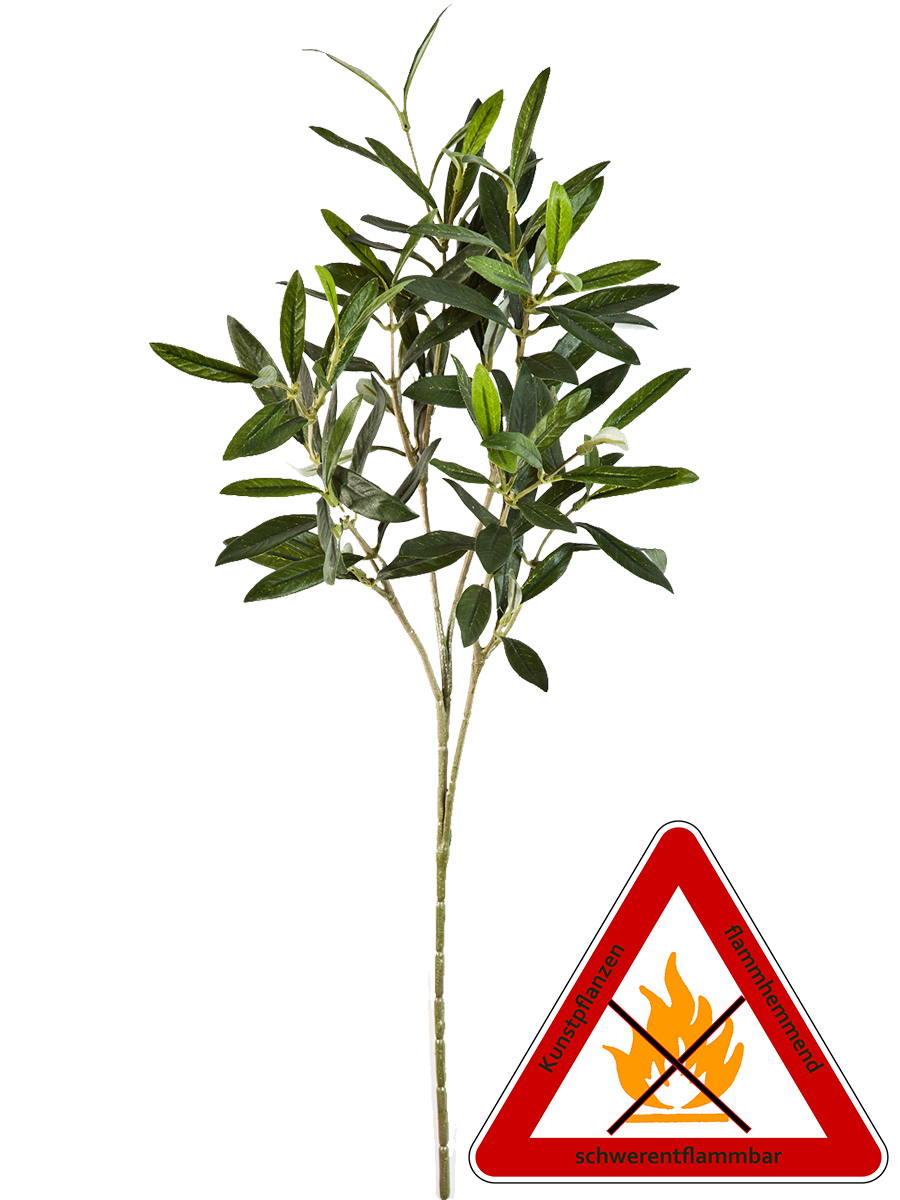 Olivenzweig ohne Frucht ca.50 cm, permanent schwerentflammbar.