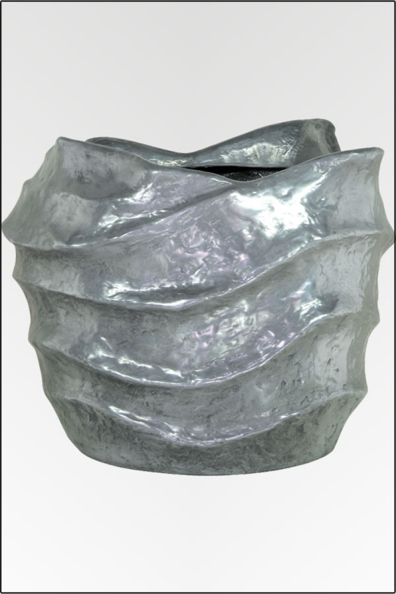 Padua Vase 40 x 31 cm antik aluminiumin
