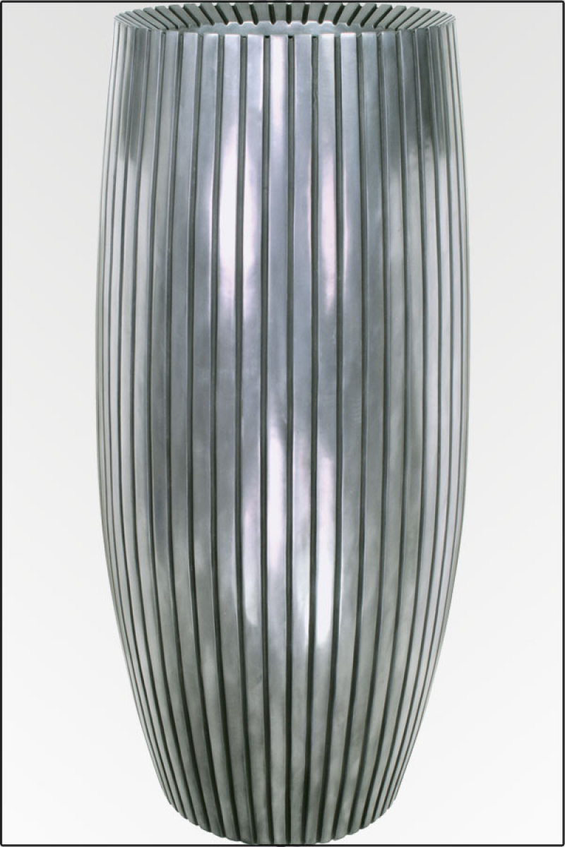 Perugia Vase; ca.120 cm; rund 57cm; alu schwarz