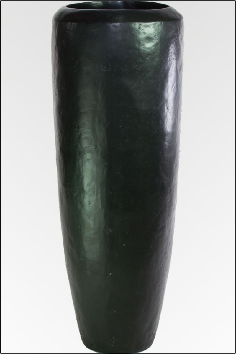 Salerno Vase schwarz/glanz, 30 x 80 cm