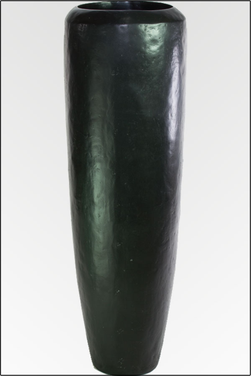 Salerno Vase schwarz, 34 x 150 cm.