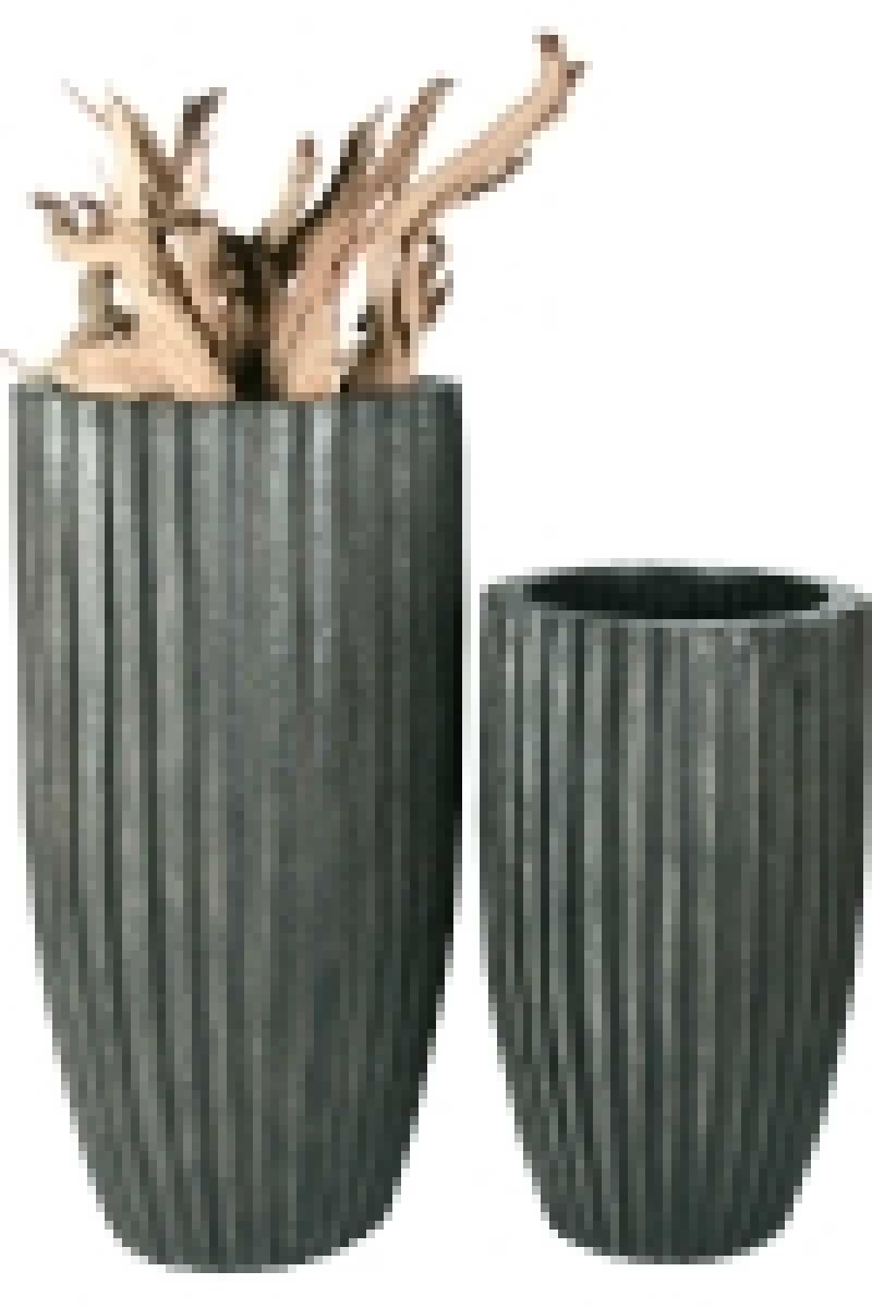 Siena Vase ca. 100 cm schwarz/anthrazit