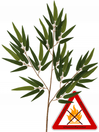 Bambus Zweig künstlich ca.65 cm, permanent schwerentflammbar.