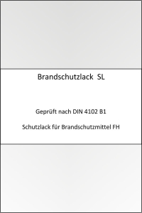 Brandschutzmittel Schutzlack SL transparent, 2,5 Kilo Dose.